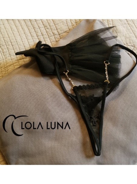 sensuale micro perizoma gioiello in tulle ricamato modello Lena sensuale micro perizoma gioiello in tulle ricamato modello Lena