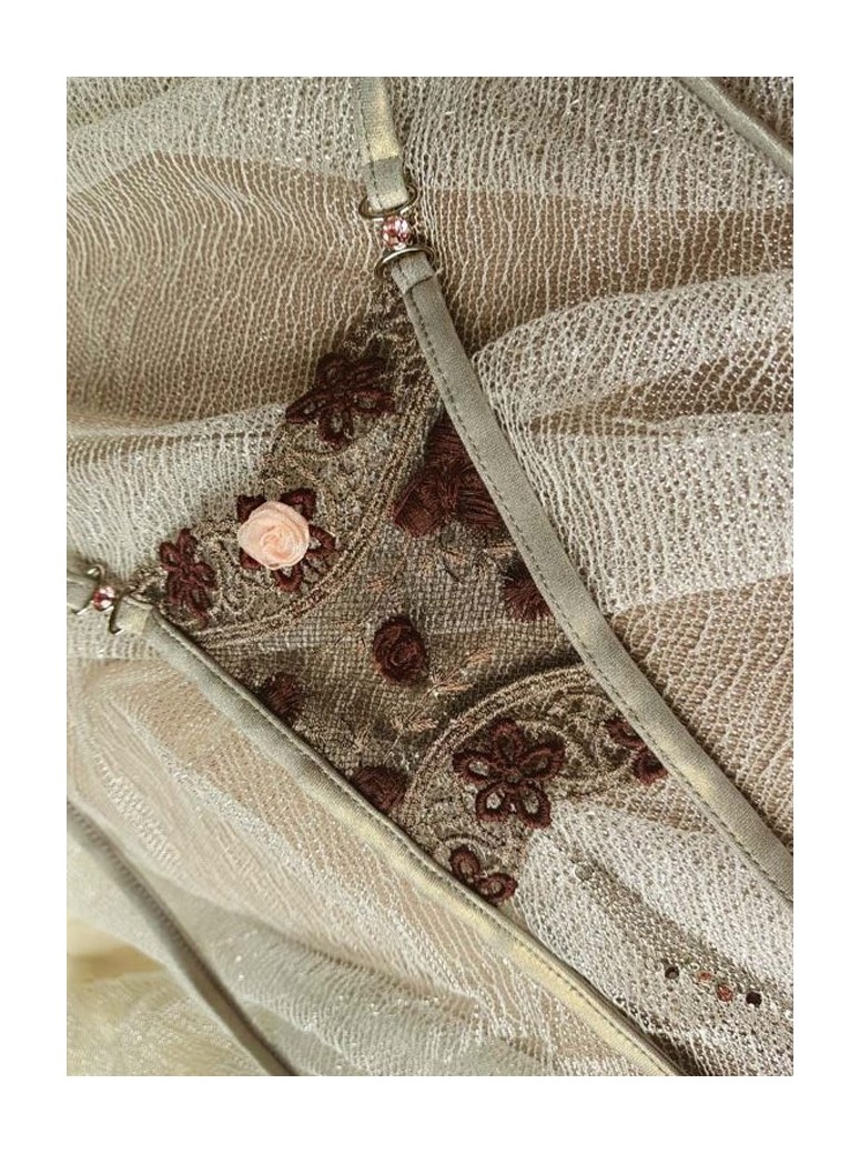 sexy perizoma gioiello aperto all'inguine con ricami e dettagli floreali modello Arielle