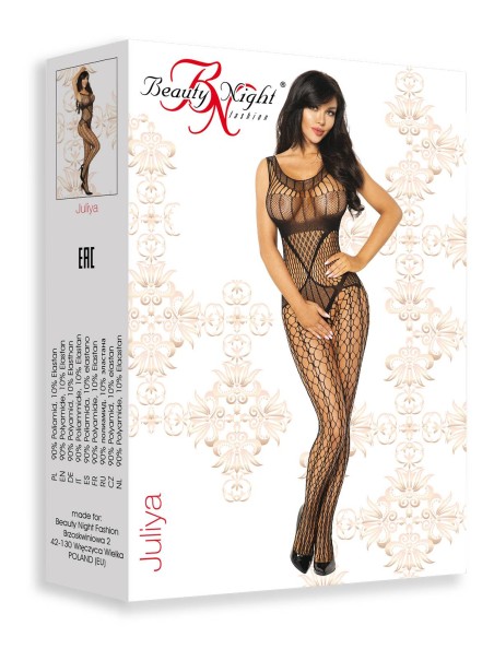 Beauty Night Lingerie sexy bodystocking aperta all'inguine Juliya