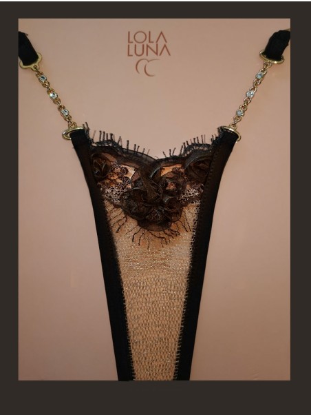 sensuale micro perizoma gioiello con inserto in pizzo modello Togo