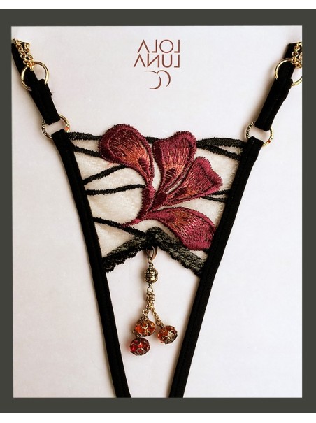 sexy perizoma gioiello aperto con stringhe regolabili modello Gaia