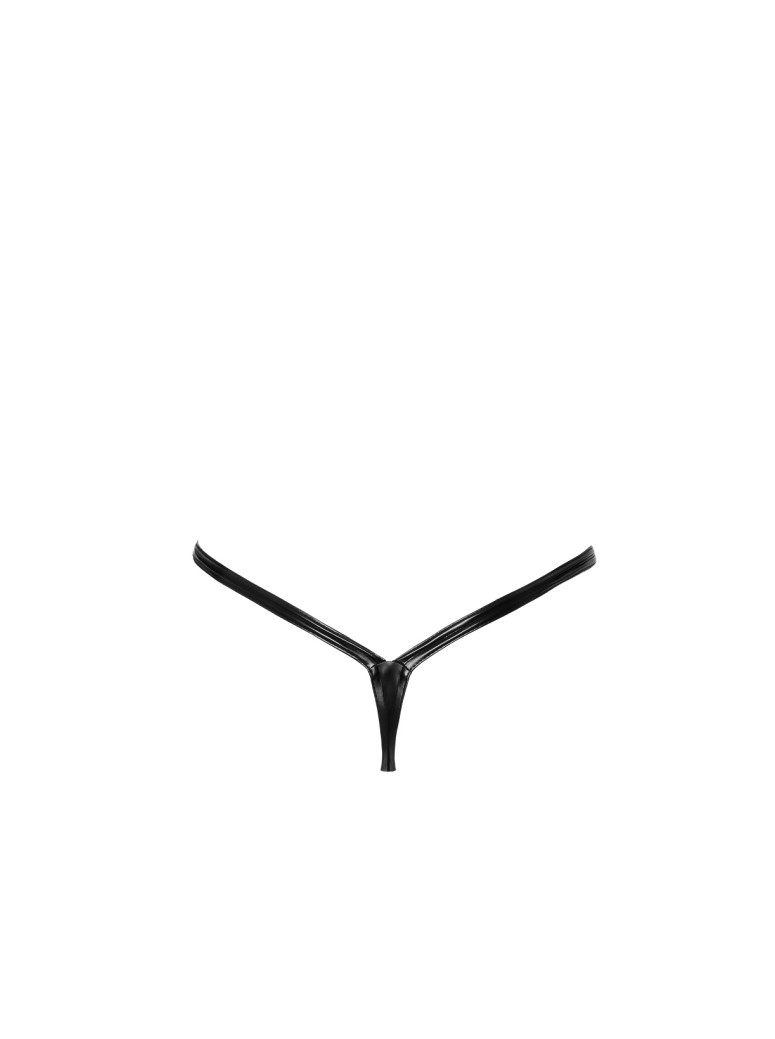 sexy perizoma a Y in ecopelle Noir Handmade