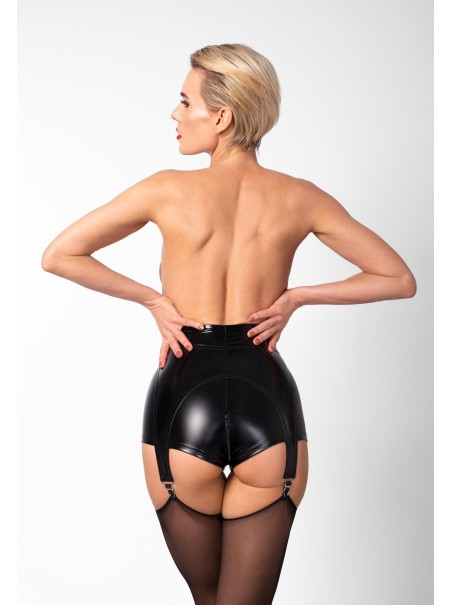 Noir Handmade shorts con reggicalze in vinile Noir Handmade shorts con reggicalze in vinile