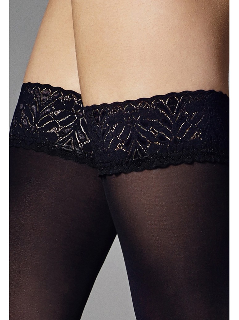 Veneziana calze autoreggenti 60 den con elegante balza di pizzo