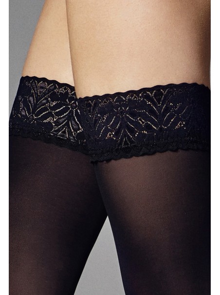 Veneziana calze autoreggenti 60 den con elegante balza di pizzo