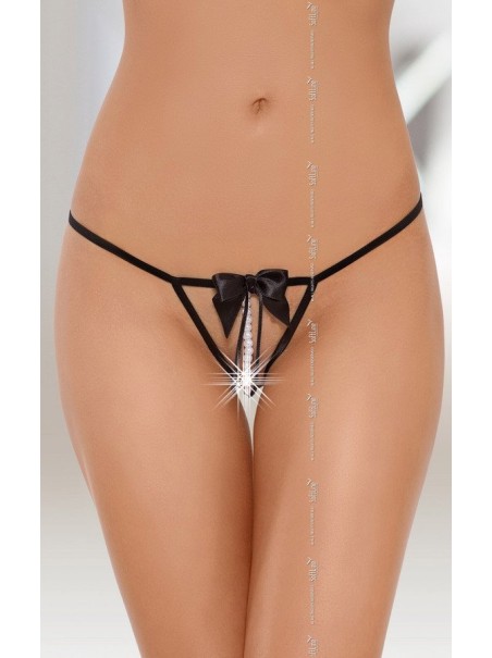 perizoma aperto con perle in due colori