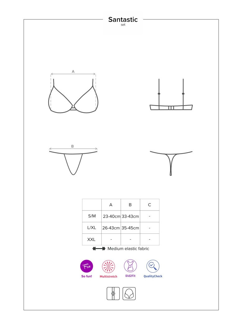 Obsessive completino intimo natalizio bikini con cappello Santastic