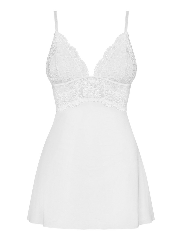 Obsessive Lingerie elegante babydoll bianco con perizoma collezione 810