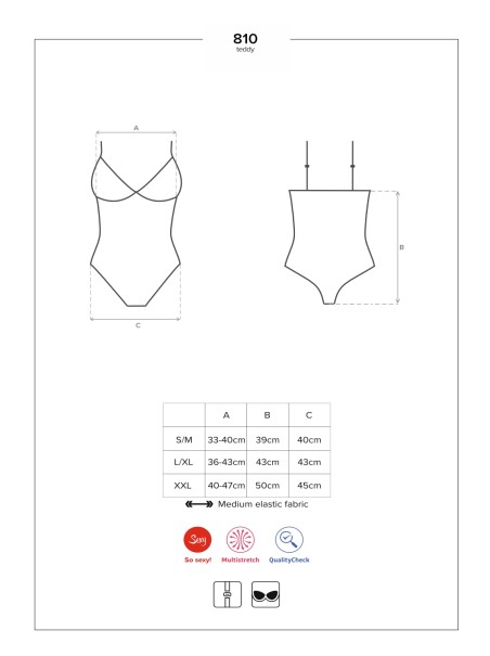 Obsessive elegante body nero con inserto in pizzo collezione 810 Obsessive elegante body nero con inserto in pizzo collezione 810