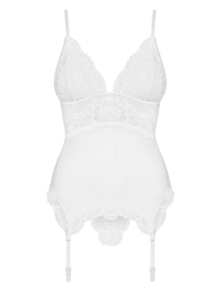 Obsessive corsetto bianco con perizoma collezione Obsessive 810 Obsessive corsetto bianco con perizoma collezione Obsessive 810