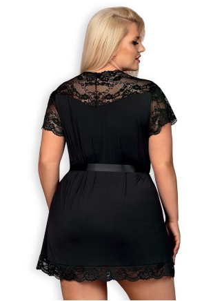 Obsessive Lingerie 810 vestaglia nera misura Curvy XXL 2