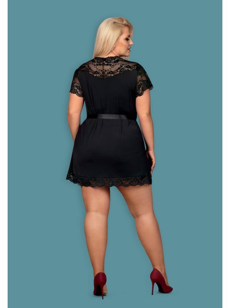 Obsessive Lingerie 810 vestaglia nera misura Curvy XXL Obsessive Lingerie 810 vestaglia nera misura Curvy XXL