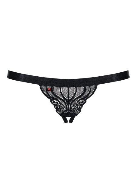 Obsessive Lingerie sexy perizoma in pizzo nero aperto all'inguine 828 Obsessive Lingerie sexy perizoma in pizzo nero aperto all'inguine 828