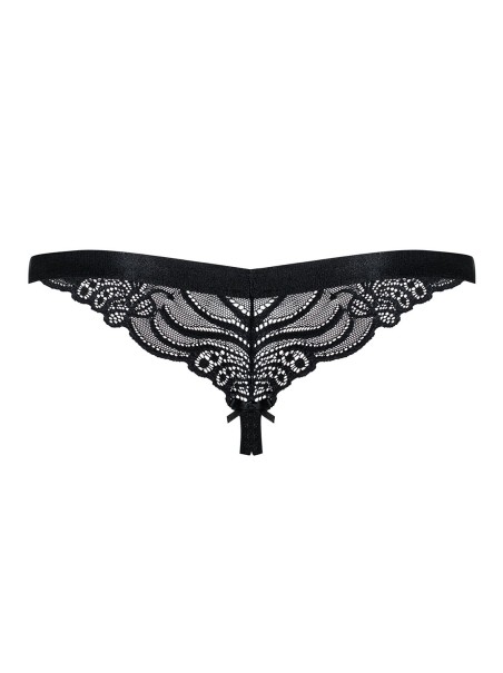 Obsessive Lingerie sexy perizoma in pizzo nero aperto all'inguine 828 Obsessive Lingerie sexy perizoma in pizzo nero aperto all'inguine 828
