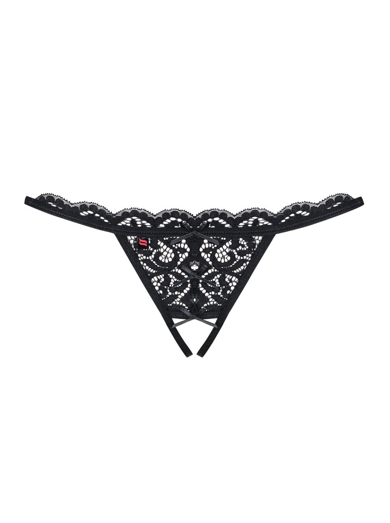 Obsessive Lingerie sexy perizoma in pizzo aperto all'inguine 831