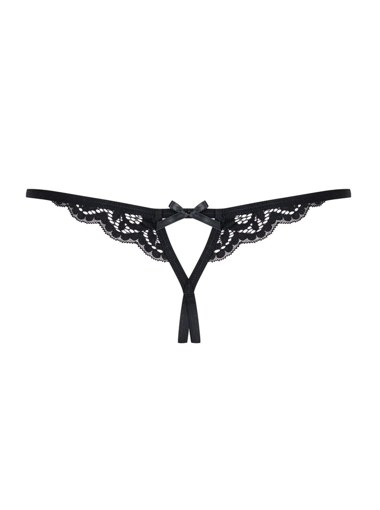 Obsessive Lingerie sexy perizoma in pizzo aperto all'inguine 831
