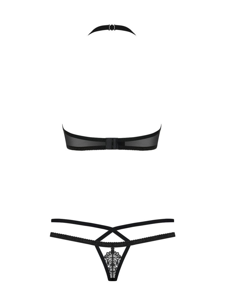 Obsessive Lingerie completo intimo in pizzo nero collezione 838