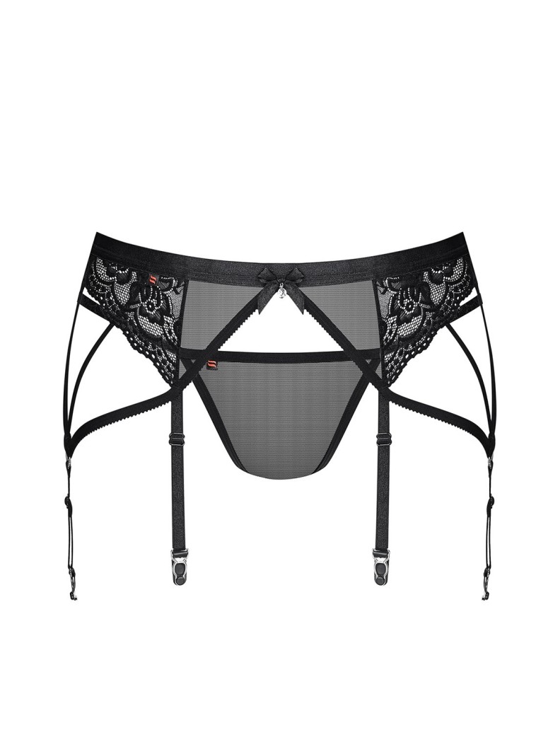 Obsessive Lingerie set reggicalze e perizoma 854