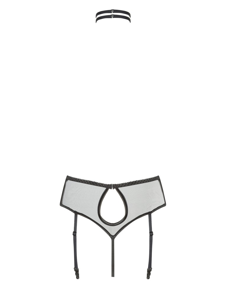 Beauty Night Lingerie sexy body reggicalze in pizzo nero Adelaide