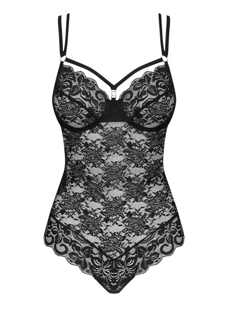 Obsessive Lingerie body in pizzo nero con ferretto 860 Obsessive Lingerie body in pizzo nero con ferretto 860