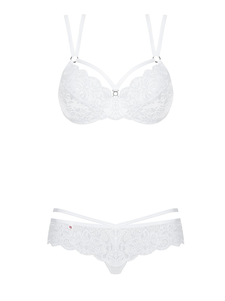 Obsessive Lingerie set intimo bianco con ferretto collezione 860