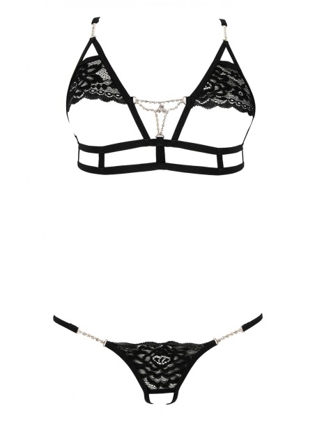 Anais Lingerie Kyane completino due pezzi aperto con strass