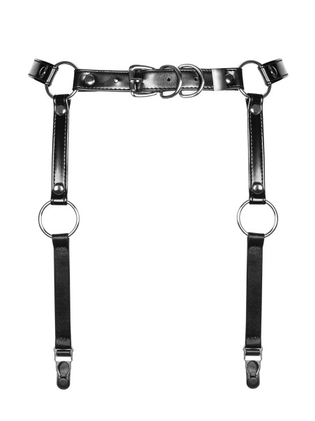 Obsessive Lingerie reggicalze in ecopelle con anelli A741 Obsessive Lingerie reggicalze in ecopelle con anelli A741