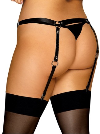 Obsessive Lingerie reggicalze in ecopelle XXL A756 2
