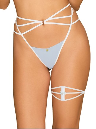 Obsessive Lingerie giarrettiera con pendente e fiocchetto azzurro A760