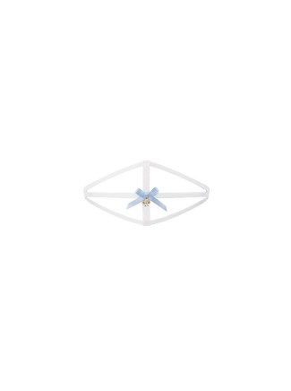 Obsessive Lingerie giarrettiera con pendente e fiocchetto azzurro A760 2