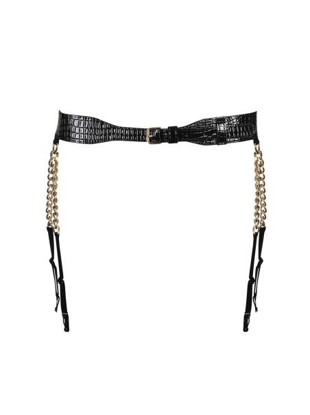 Obsessive Lingerie reggicalze in ecopelle con catenine dorate XXL A767 Obsessive Lingerie reggicalze in ecopelle con catenine dorate XXL A767