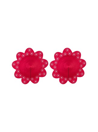 Obsessive Lingerie copricapezzoli rossi a fiore riutilizzabili A770 2