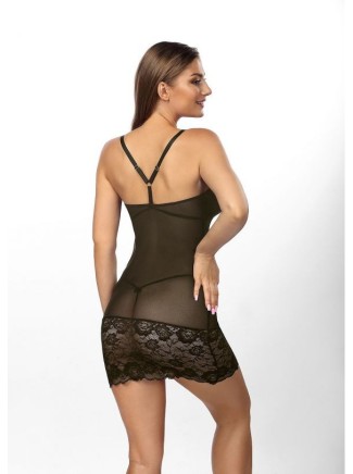 Anais Lingerie Lucretia sexy chemise in tulle e pizzo nero 2