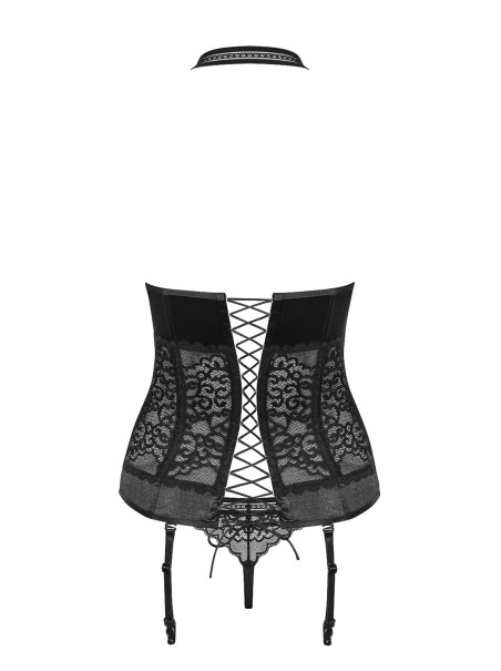 Obsessive Lingerie corsetto in raso lucido con perizoma Ailay Obsessive Lingerie corsetto in raso lucido con perizoma Ailay