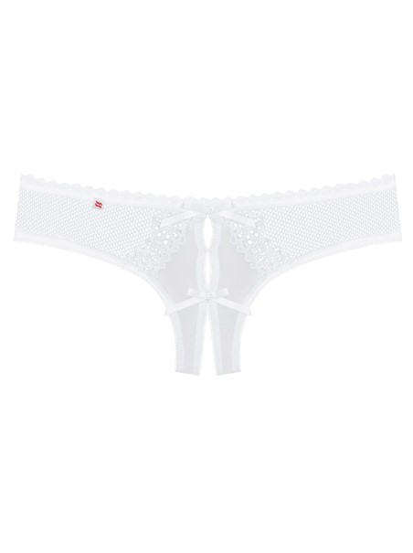 Obsessive Lingerie sexy brasiliana in pizzo bianco aperta collezione Alabastra