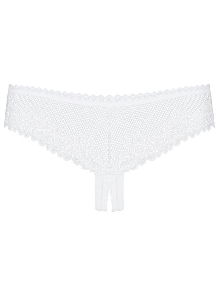 Obsessive Lingerie sexy brasiliana in pizzo bianco aperta collezione Alabastra