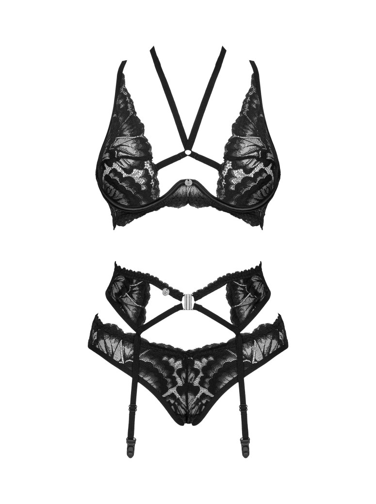 Obsessive sexy lingerie tre pezzi con reggicalze collezione Alessya