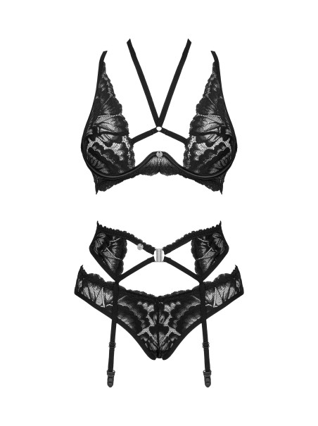 Obsessive sexy lingerie tre pezzi con reggicalze collezione Alessya