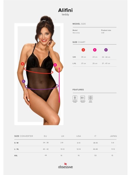Obsessive Lingerie sexy body in tulle trasparente Alifini Obsessive Lingerie sexy body in tulle trasparente Alifini