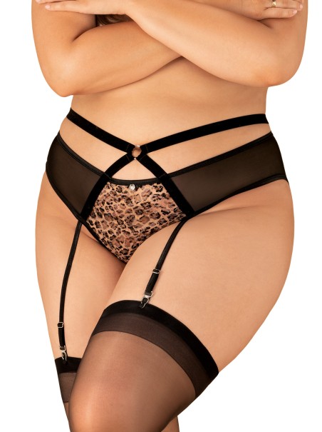 Obsessive Lingerie sexy reggicalze 2 in 1 nero-maculato Allunes Obsessive Lingerie sexy reggicalze 2 in 1 nero-maculato Allunes