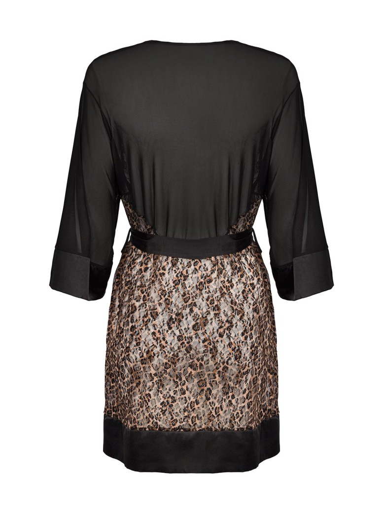 Obsessive Lingerie vestaglia maculata con cinturino Allunes