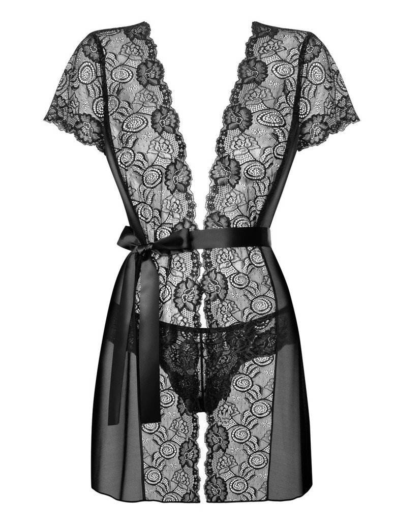 Obsessive vestaglia con brasiliana in tulle e pizzo collezione Alluria