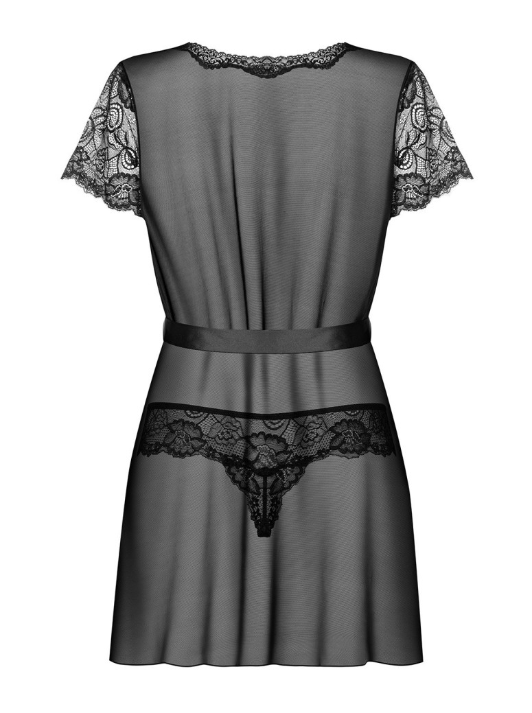 Obsessive vestaglia con brasiliana in tulle e pizzo collezione Alluria