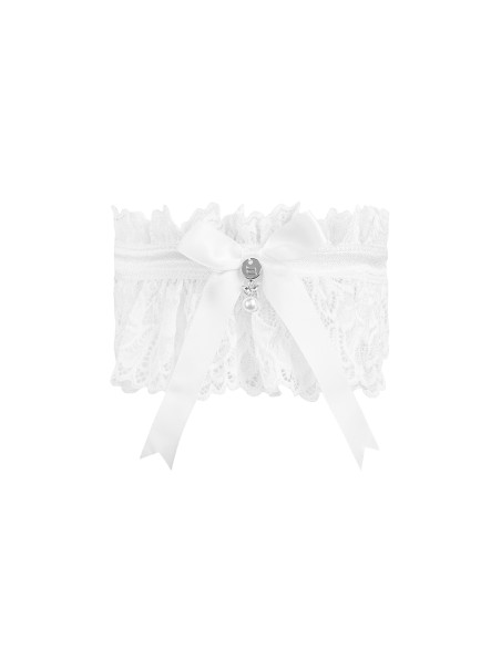 Obsessive Lingerie giarrettiera in pizzo bianco Amor Blanco