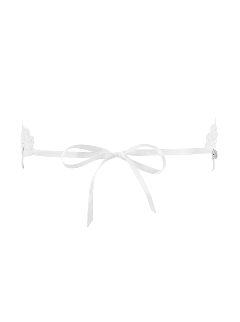 Intimo Obsessive mascherina in pizzo e raso Amor Blanco