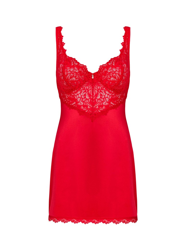 Intimo Obsessive elegante chemise rossa con perizoma Amor Cherris