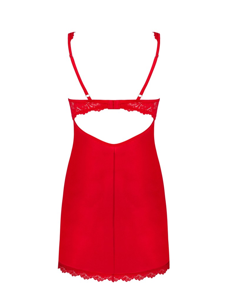 Intimo Obsessive elegante chemise rossa con perizoma Amor Cherris