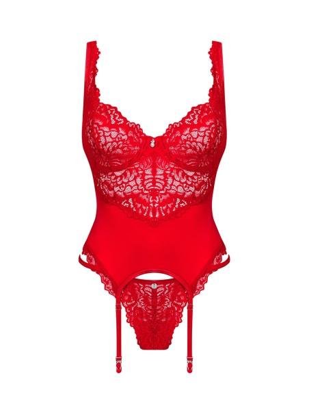 Obsessive Lingerie corsetto rosso con perizoma collezione Amor Cherris Obsessive Lingerie corsetto rosso con perizoma collezione Amor Cherris