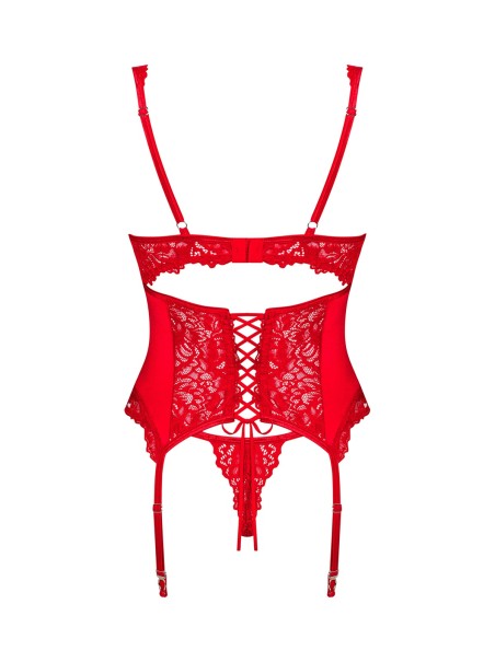 Obsessive Lingerie corsetto rosso con perizoma collezione Amor Cherris Obsessive Lingerie corsetto rosso con perizoma collezione Amor Cherris