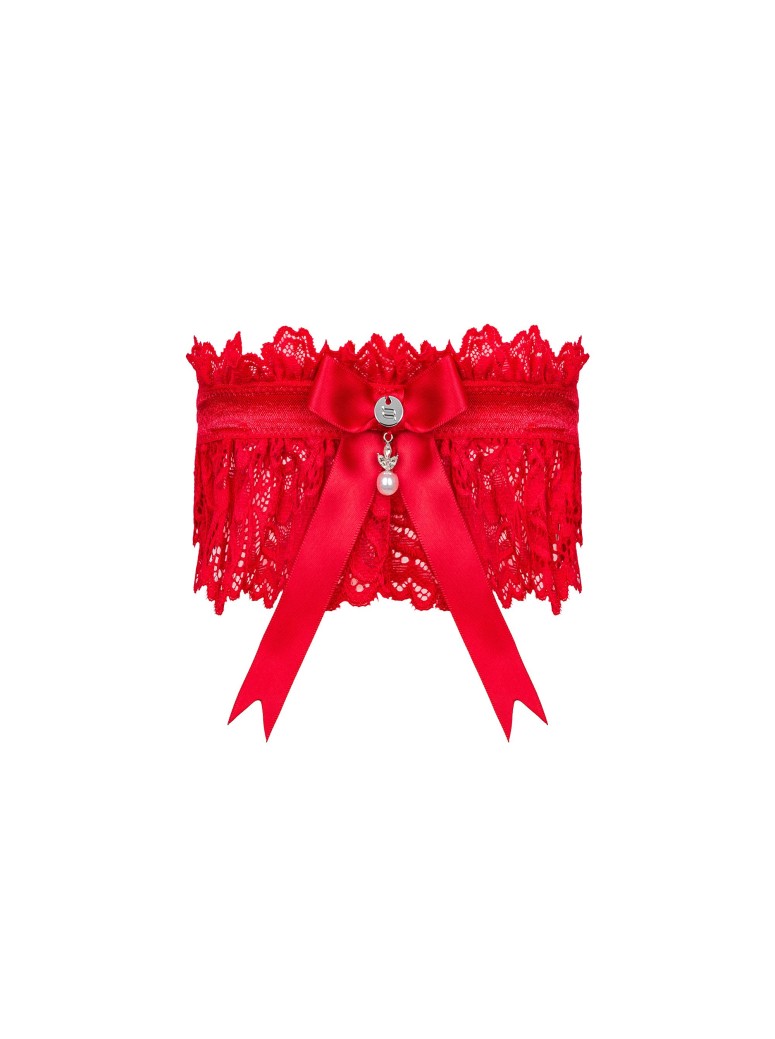 Obsessive Lingerie giarrettiera rossa in pizzo collezione Amor Cherris